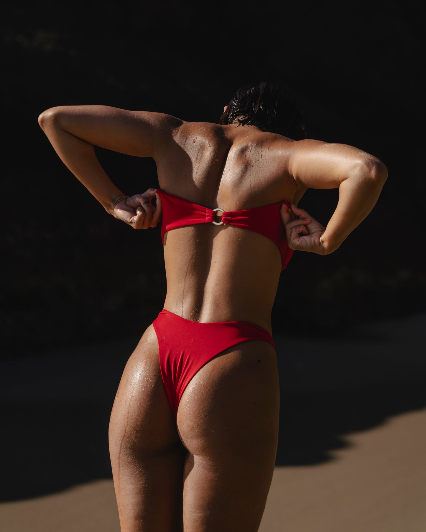 Capri Bandeau Top - Crimson