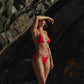 paloma tri bikini top crimson