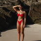 Capri Bandeau Top - Crimson
