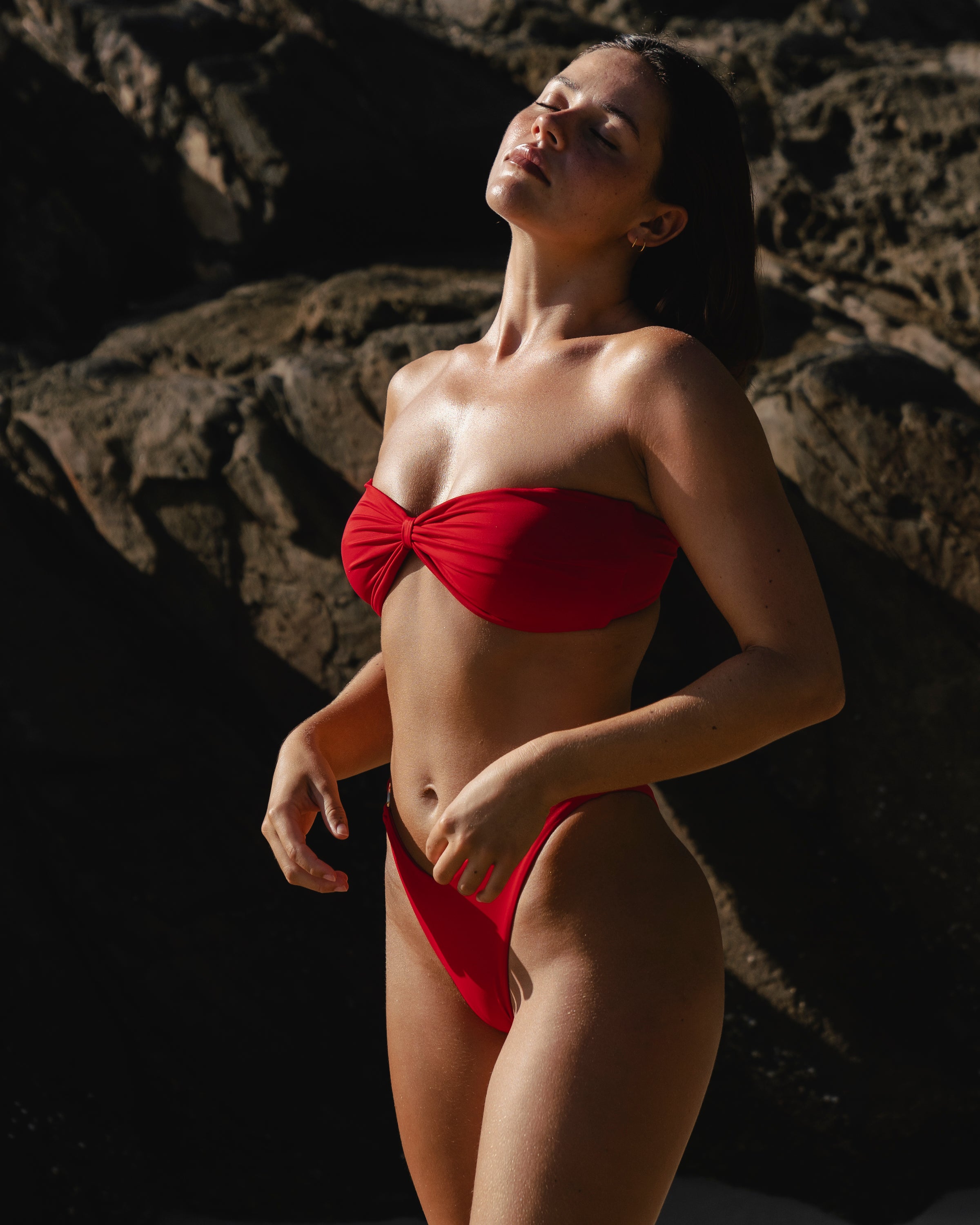 Capri Bandeau Top - Crimson