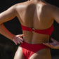 Capri Bandeau Top - Crimson