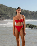 Sol Bra Top - Crimson