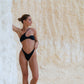 Siena bottom, black high cut swimwear bottom